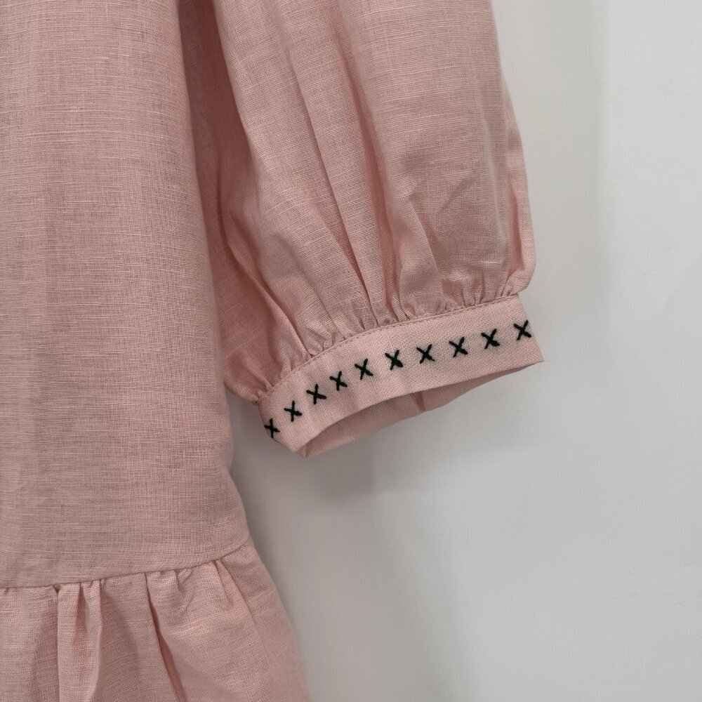 Tuckernuck Bermuda Pink Palmerston Dress sz XS Linen Long Sleeve Mini NWT - Picture 5 of 9
